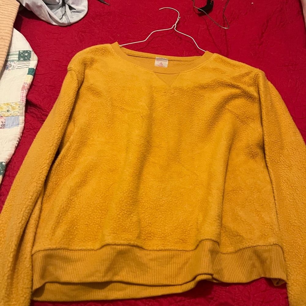 No Boundaries Yellow V-Neck Sweatshirt